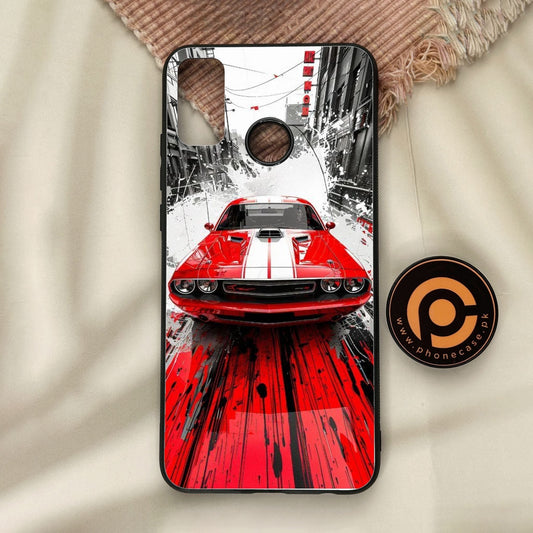 Honor 9X Lite - Red Muscle Car Thrill - Premium Metal Printed Soft Bumper Shock Proof Case