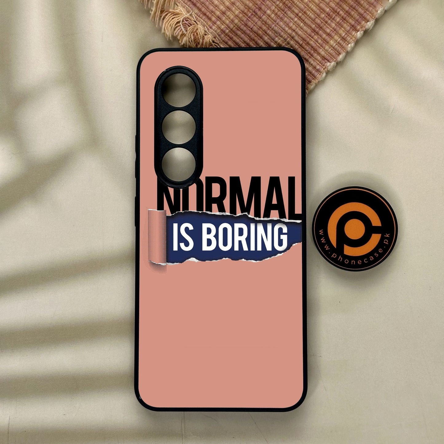 Itel S25 - Normal Is Boring Design - Premium Metal Printed Soft Bumper Shock Proof Case