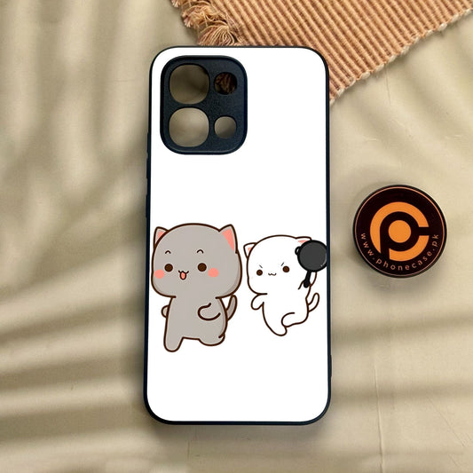 Oppo A6 Pro - Cute Bubu Dudu Design 8 - Premium Metal Printed Soft Bumper Shock Proof Case