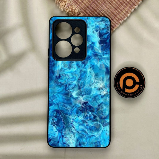 Realme 15 - Blue Marble Design 6 - Premium Metal Printed Soft Bumper Shock Proof Case