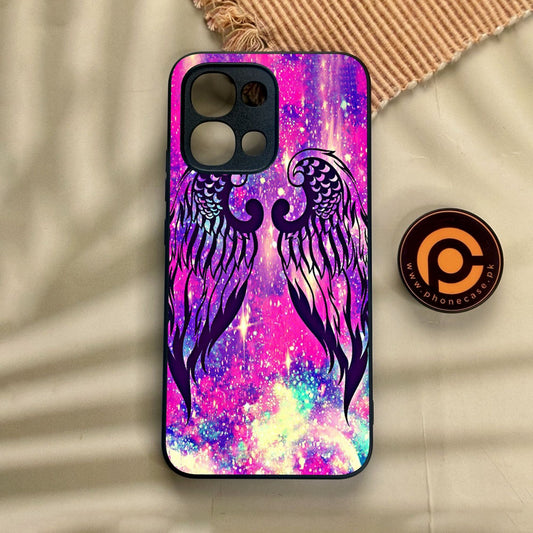 Oppo A6 Pro - Angel Wings Design 9 - Premium Metal Printed Soft Bumper Shock Proof Case
