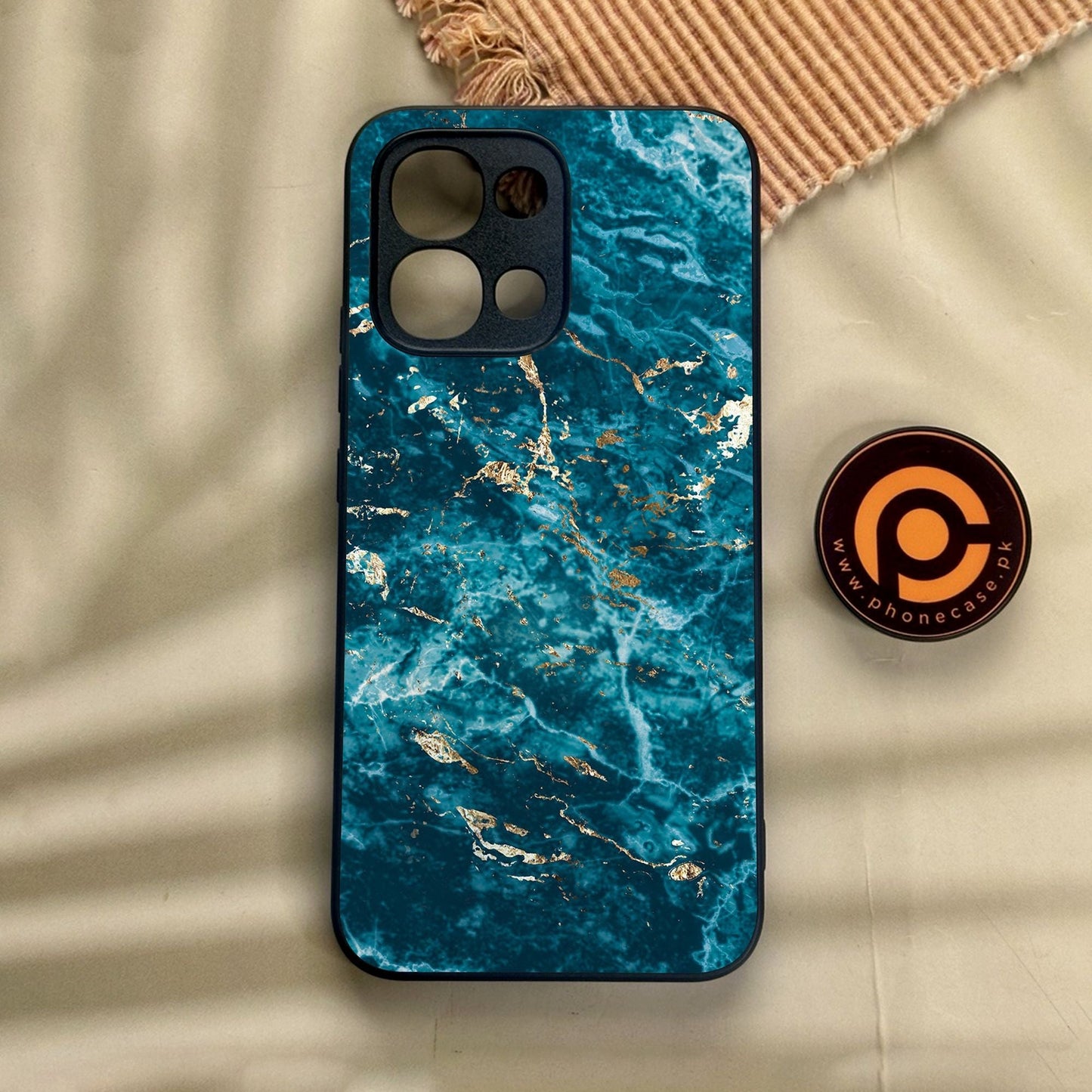 Oppo A6 Pro - Blue 2.0 Design 8 - Premium Metal Printed Soft Bumper Shock Proof Case