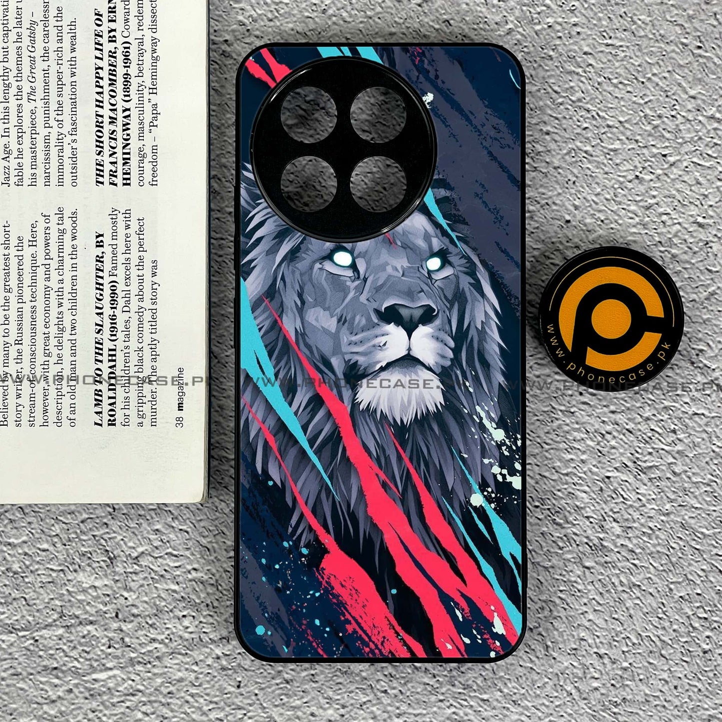 OnePlus Ace 5 - Abstract Animated Lion -  Premium Printed Metal soft Bumper shock Proof Case