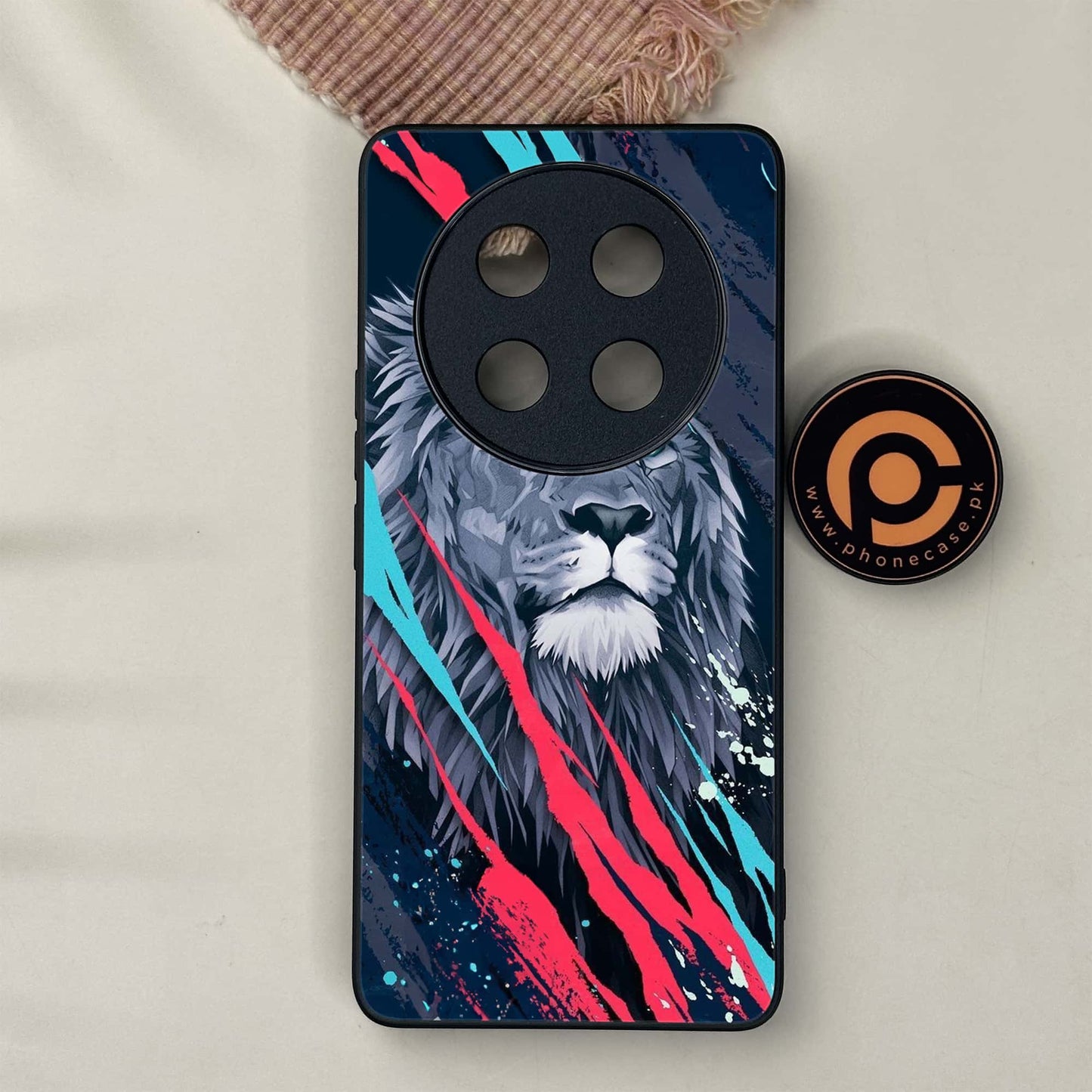 Honor X9c 5G - Abstract Animated Lion - Premium Metal Printed soft Bumper shock Proof Case CS-38013