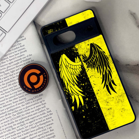 Google Pixel 7 - Angel Wings 2.0 Design 1  - Premium Metal Printed soft Bumper Shock Proof Case CS-37517