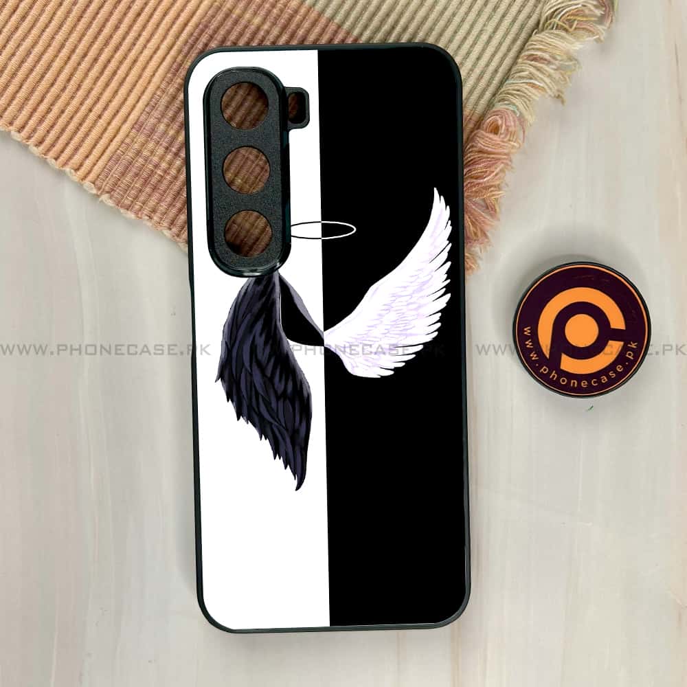Infinix Hot 60i - Angel Wings 2.0 Design 5  - Premium Metal Printed soft Bumper shock Proof Case CS-37748