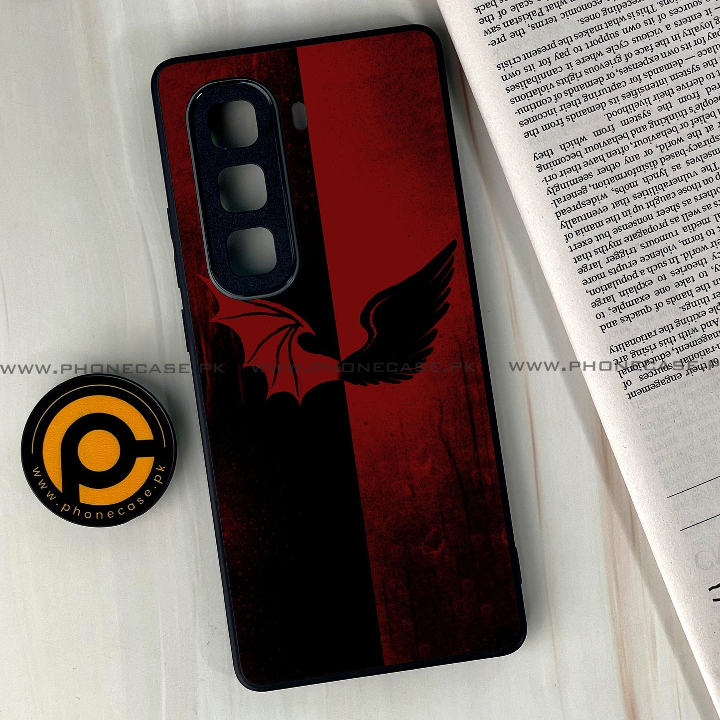 Infinix Hot 50 Pro Plus - Angel Wings 2.0 Design 6  - Premium Metal Printed soft Bumper shock Proof Case CS-37518