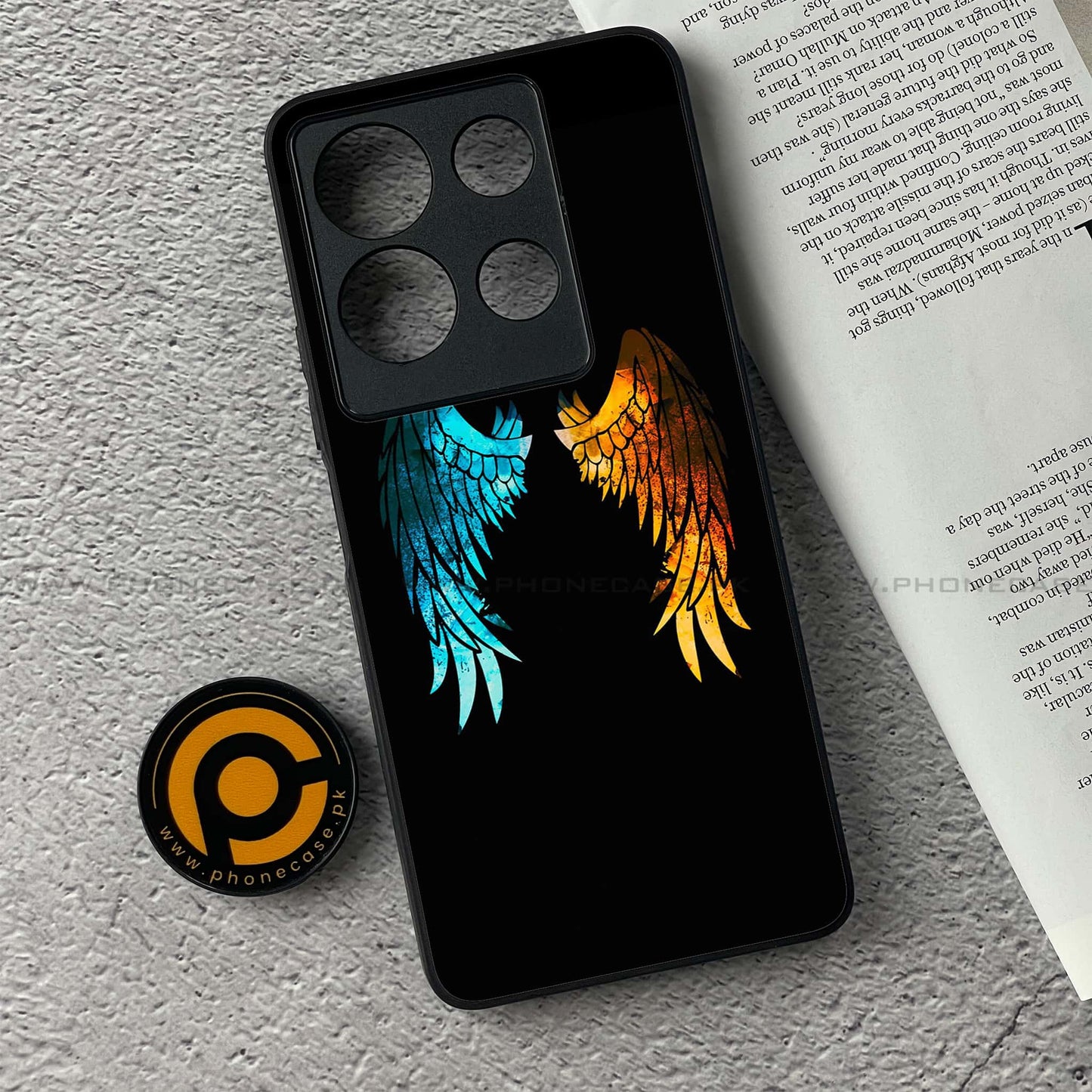 Infinix Note 30 - Angel Wings 2.0 Design 8  - Premium Printed Glass soft Bumper shock Proof Case  CS-38390