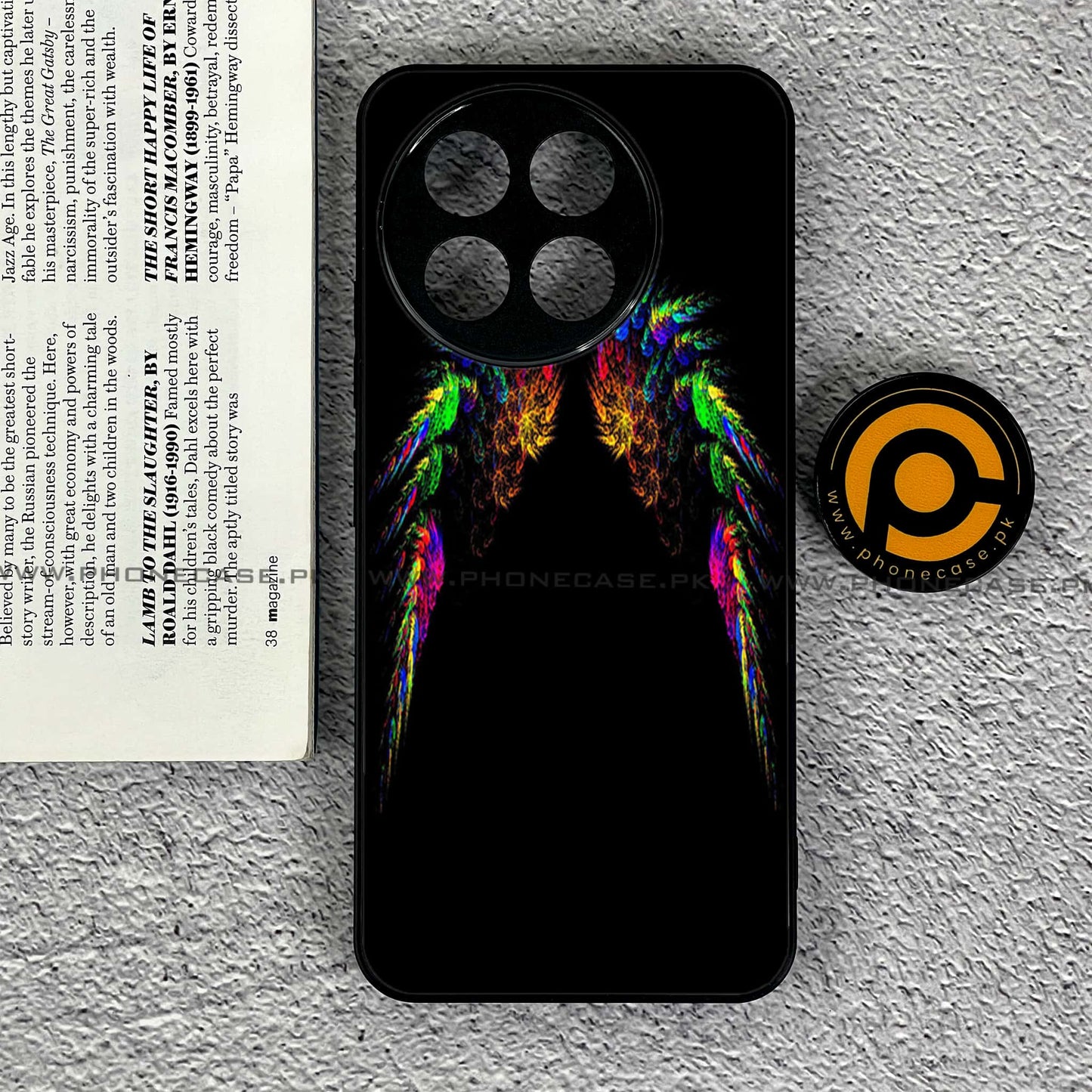 OnePlus 13R - Angel Wings Series - Premium Printed Glass soft Bumper shock Proof Case