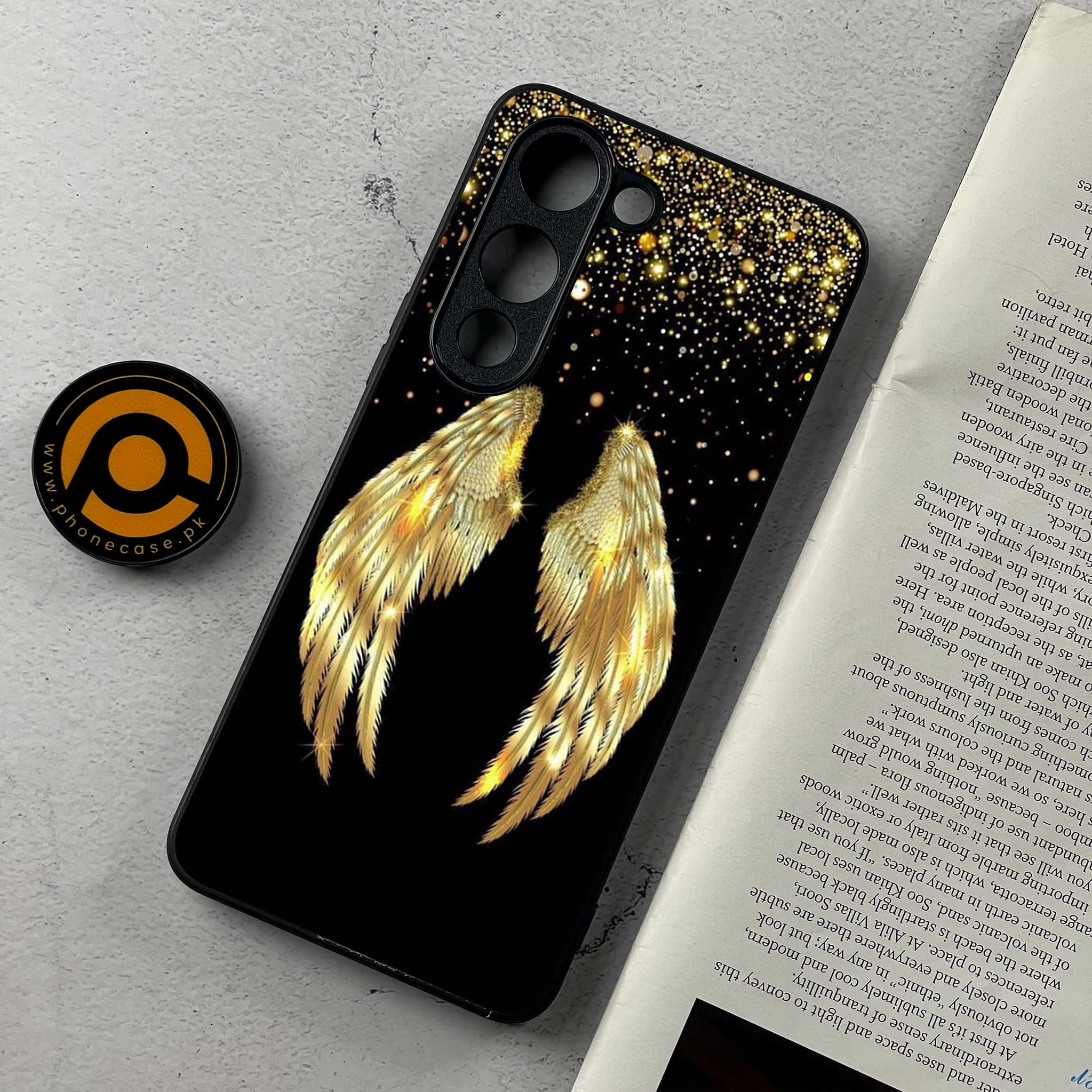 Vivo Y04 - Angel Wings Design 1 - Premium Metal Printed Soft Bumper Shockproof Case  CS-38985