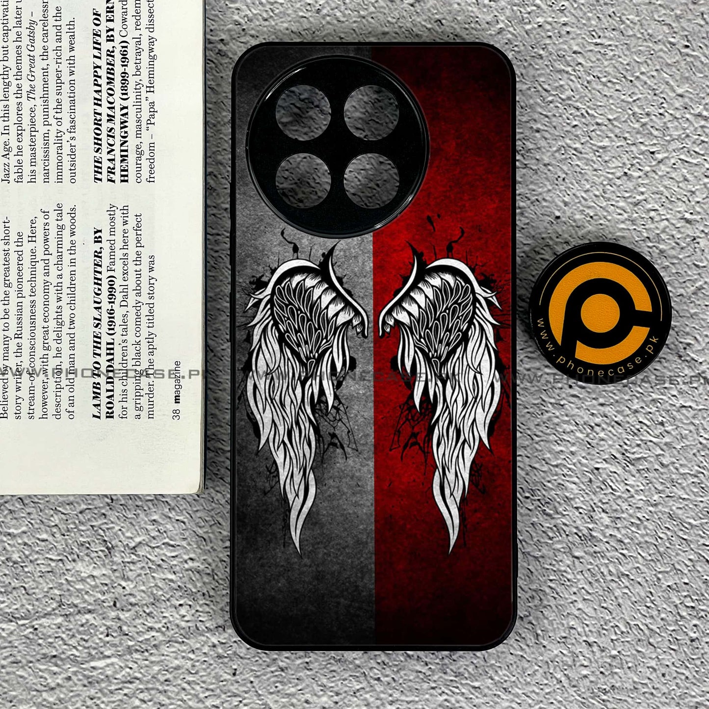 OnePlus 13R - Angel Wings Series - Premium Printed Glass soft Bumper shock Proof Case