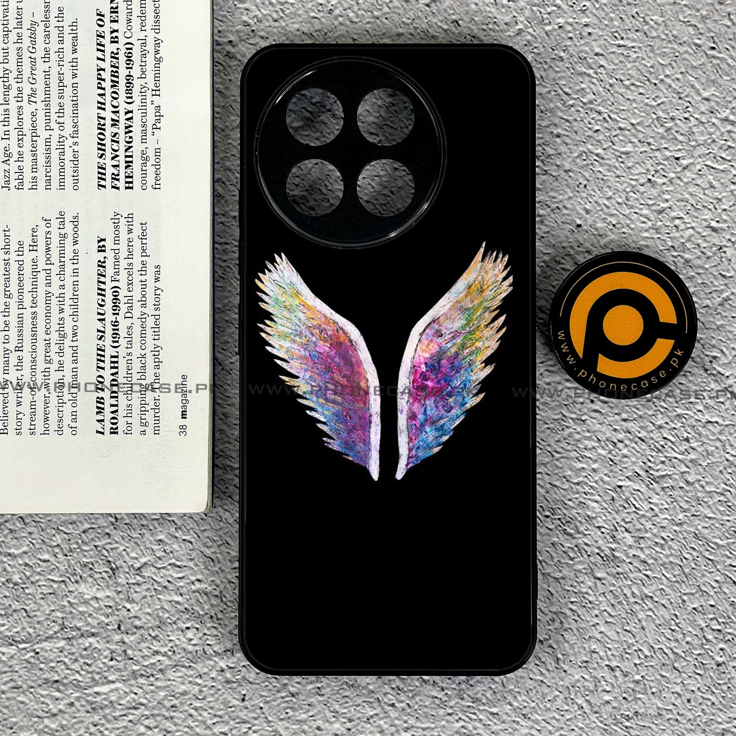 OnePlus 13R - Angel Wings Series - Premium Printed Glass soft Bumper shock Proof Case