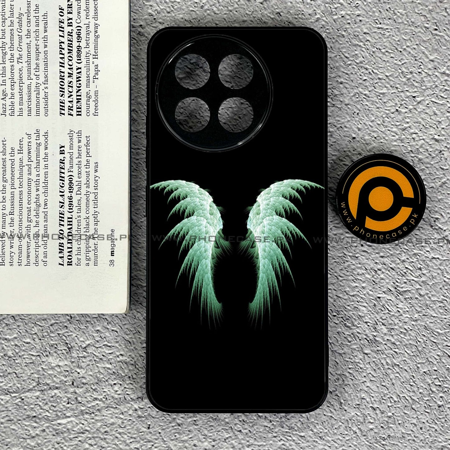 OnePlus 13R - Angel Wings Series - Premium Printed Glass soft Bumper shock Proof Case