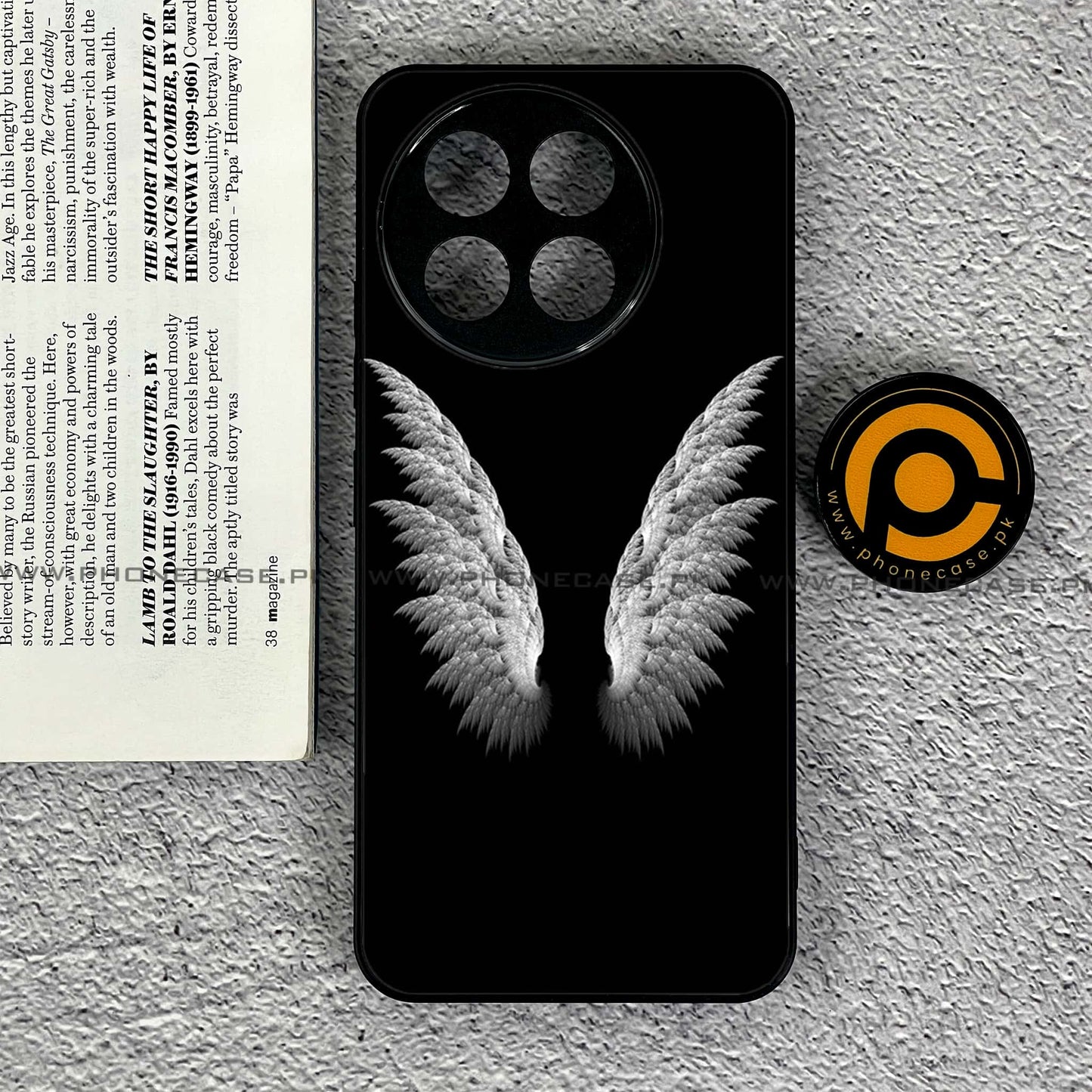 OnePlus 13R - Angel Wings Series - Premium Printed Glass soft Bumper shock Proof Case