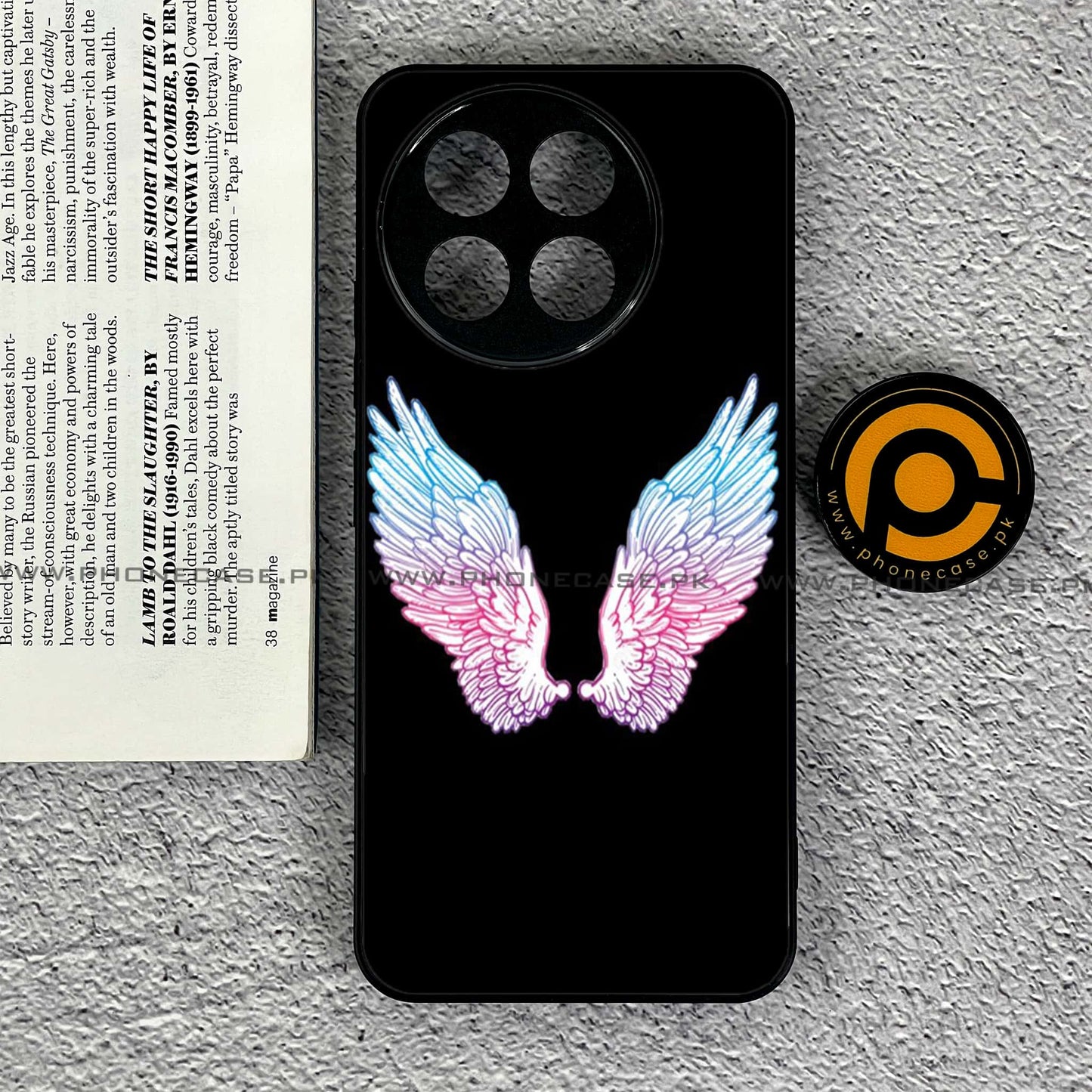 OnePlus 13R - Angel Wings Series - Premium Printed Glass soft Bumper shock Proof Case