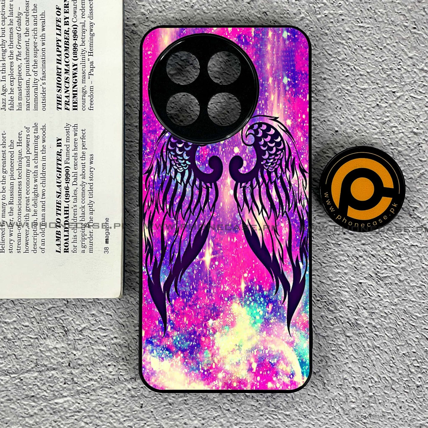 OnePlus 13R - Angel Wings Series - Premium Printed Glass soft Bumper shock Proof Case