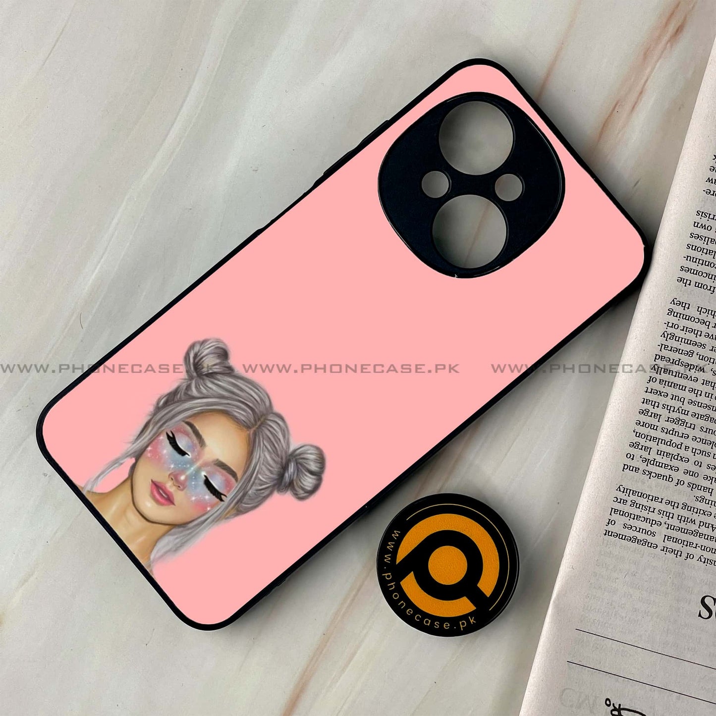 Tecno Spark Go 1 - Anime Girls Series - Premium Printed Glass soft Bumper shock Proof Case