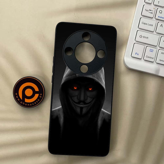 HONOR X9b 5G - Anonymous 2.0 Design 4 - Premium Metal  Printed soft Bumper shock Proof Case CS-37858