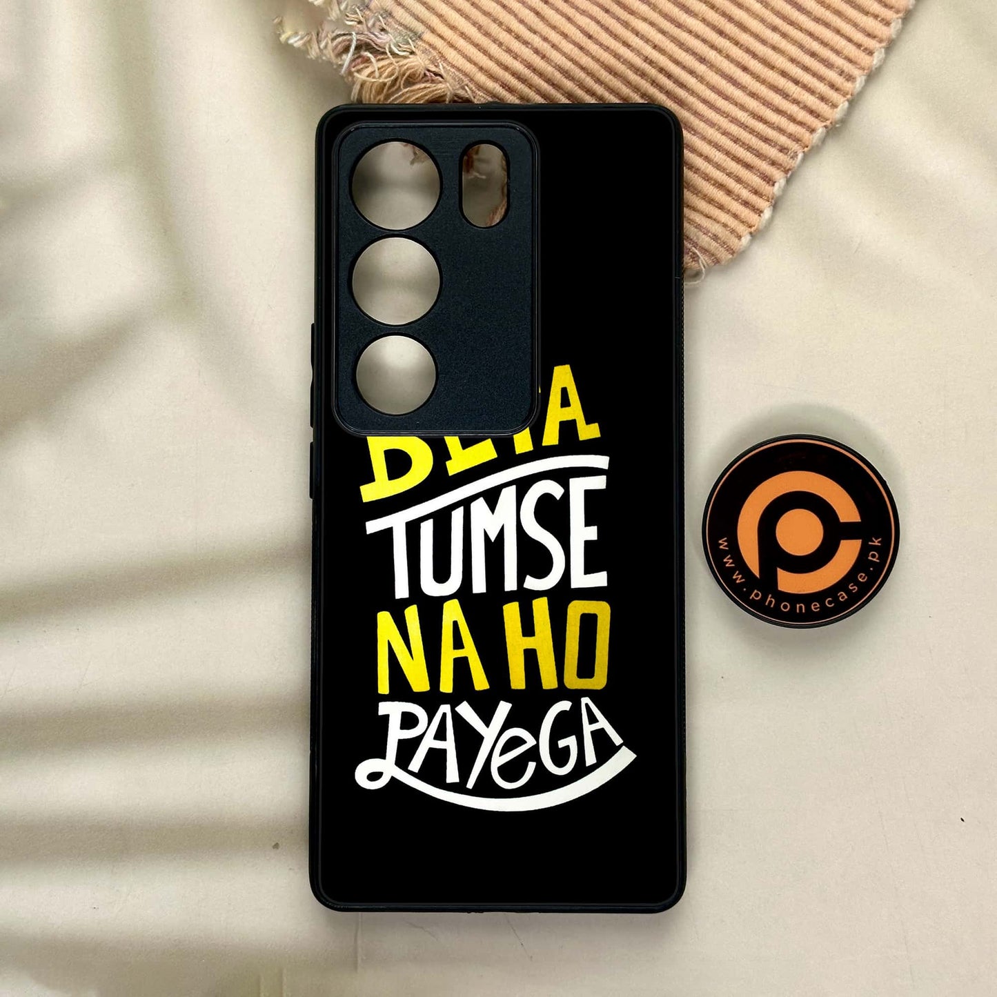 Vivo V29 - Beta Tum Se Na Ho Payega - Premium Printed Glass soft Bumper Shock Proof Case  CS-39022