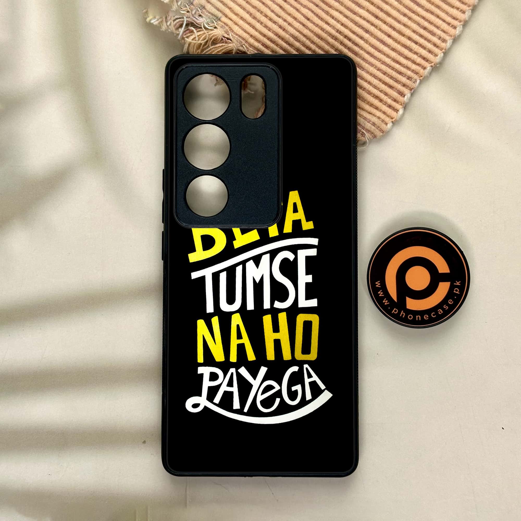 Vivo V29 - Beta Tum Se Na Ho Payega - Premium Printed Glass soft Bumper Shock Proof Case  CS-39022