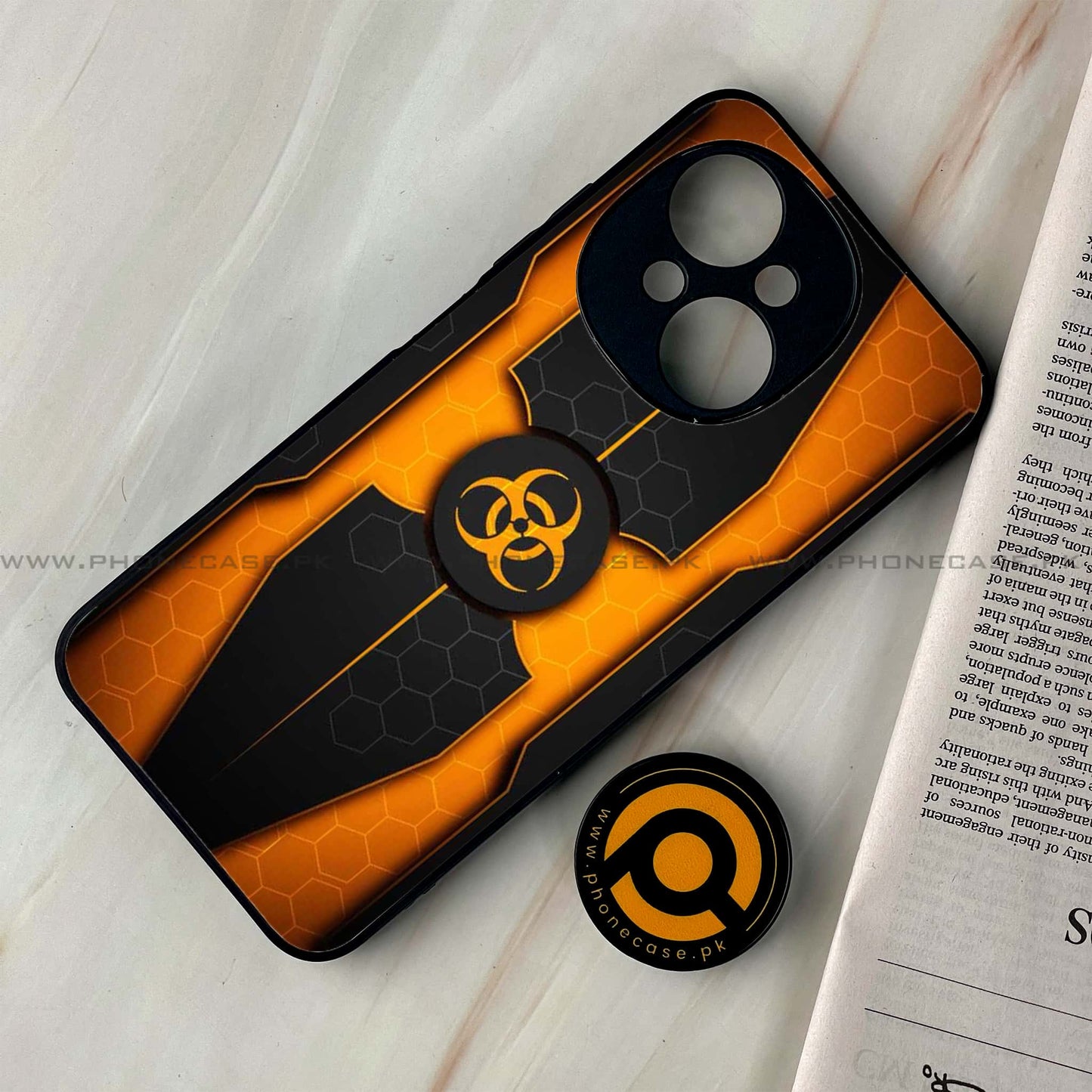Tecno Spark Go 1 -  Biohazard Sign Design 2 - Premium Printed Glass soft Bumper shock Proof Case CS-38325 CS-38392