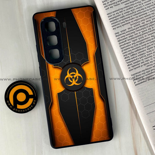 Infinix Hot 50 Pro Plus -  Biohazard Sign Design 2 - Premium Metal Printed soft Bumper shock Proof Case CS-37216