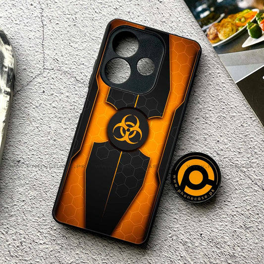 Oppo A5 Pro - Biohazard Sign Design 2  - Premium Metal Printed soft Bumper shock Proof Case  Biohazard Sign Series CS-39184