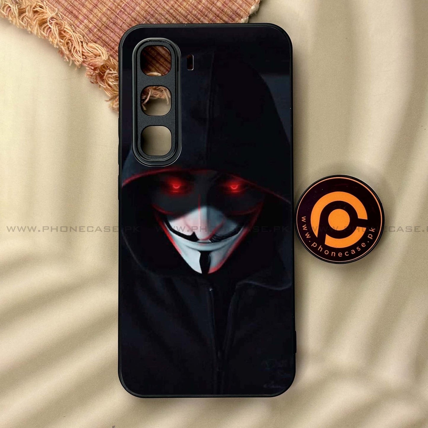 Infinix Hot 60 Pro - Black Art Design 10 - Premium Metal Printed soft Bumper shock Proof Case CS-37577