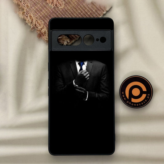 Google Pixel 7 Pro - Black Art Design 1 - Premium Metal Printed soft Bumper Shock Proof Case CS-38071 CS-38271 CS-38296 CS-39040