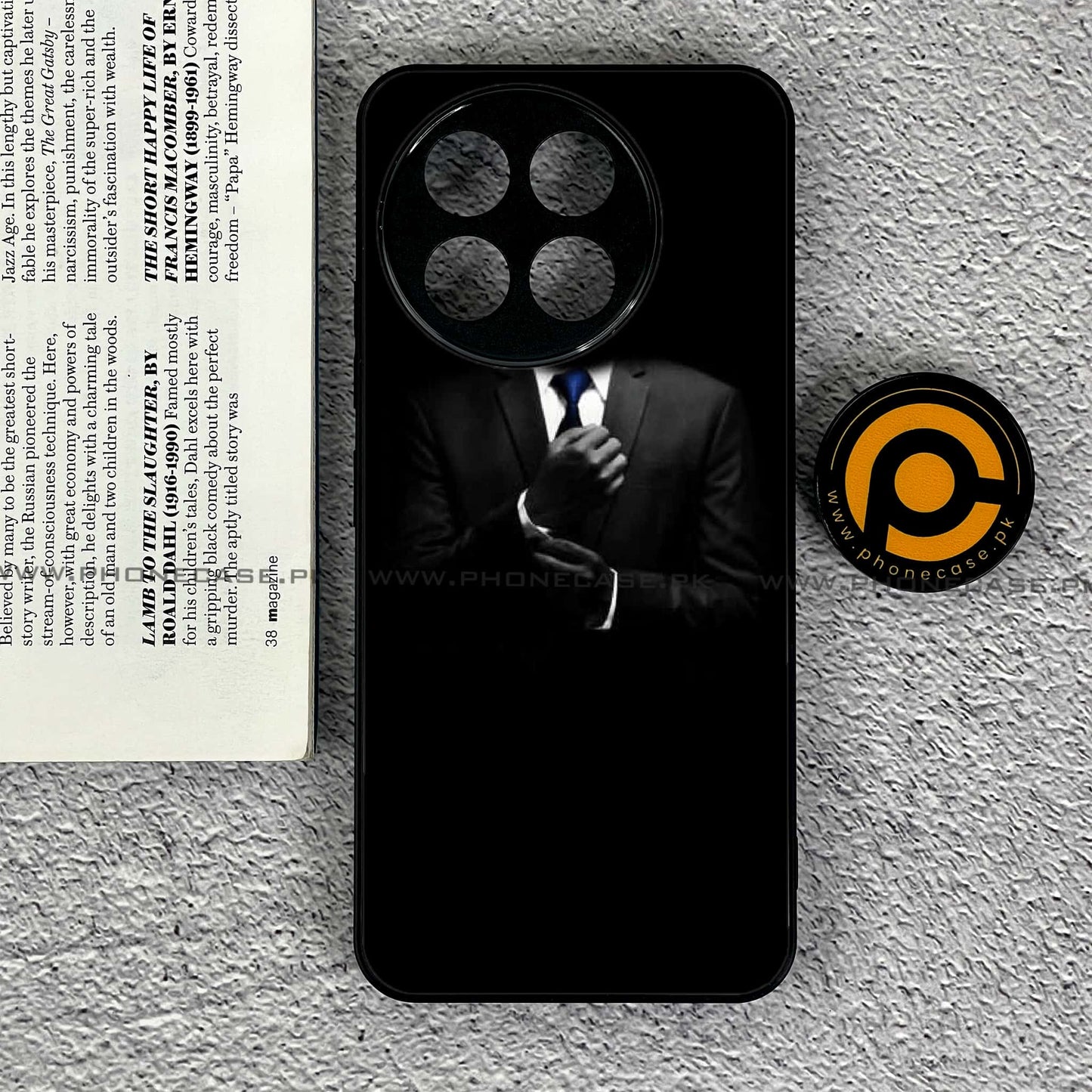 OnePlus Ace 5 - Black Art Series - Premium Metal Printed soft Bumper shock Proof Case