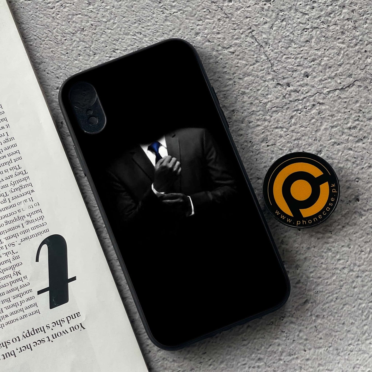 iPhone XR - Black Art Design 1  - Premium Metal Printed soft Bumper shock Proof Case  CS-37274