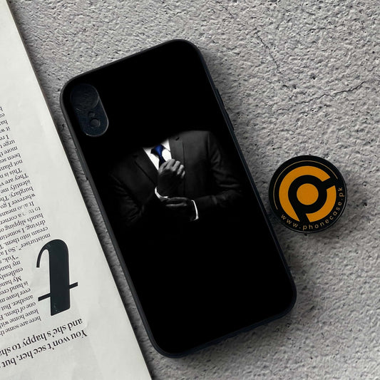 iPhone XR - Black Art Design 1  - Premium Metal Printed soft Bumper shock Proof Case  CS-37274