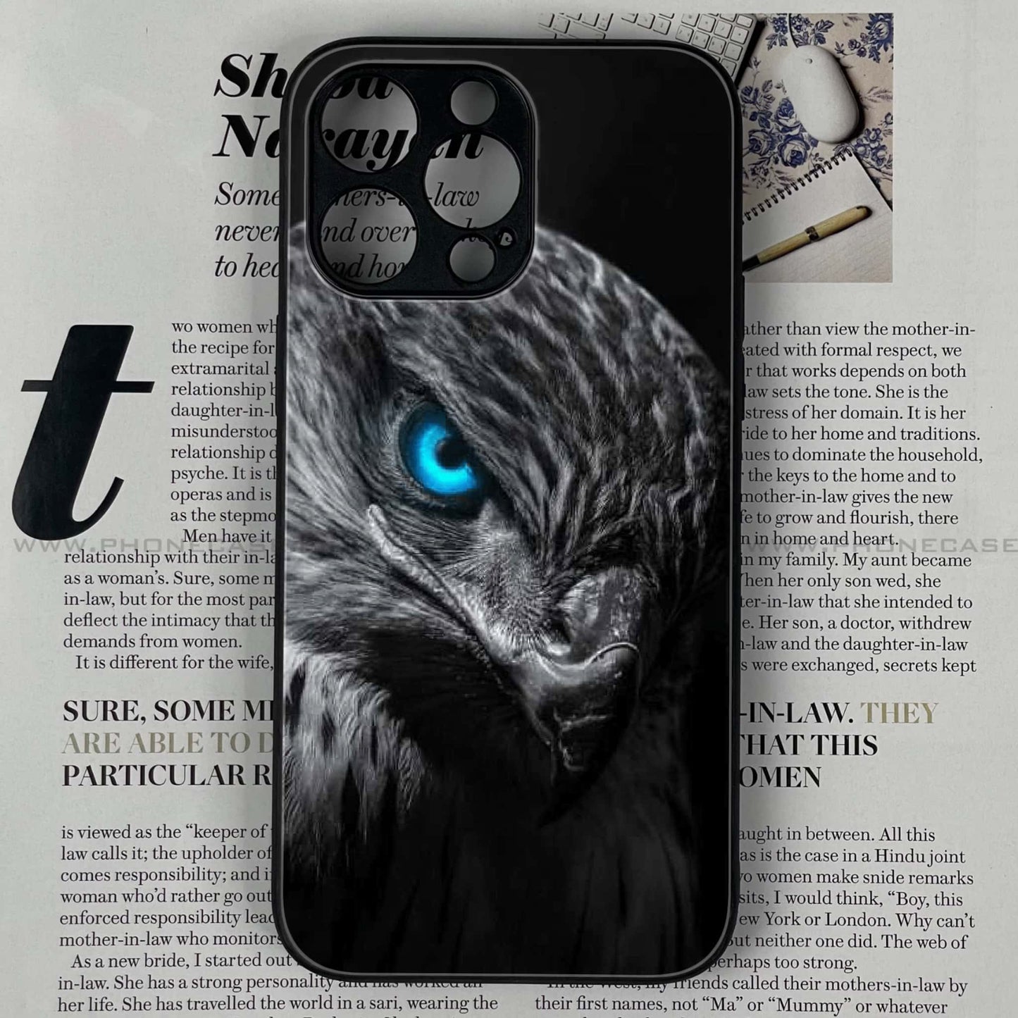 iPhone 14 Pro Max - Black Art Design 2 - Premium Metal Printed soft Bumper shock Proof Case CS-38227