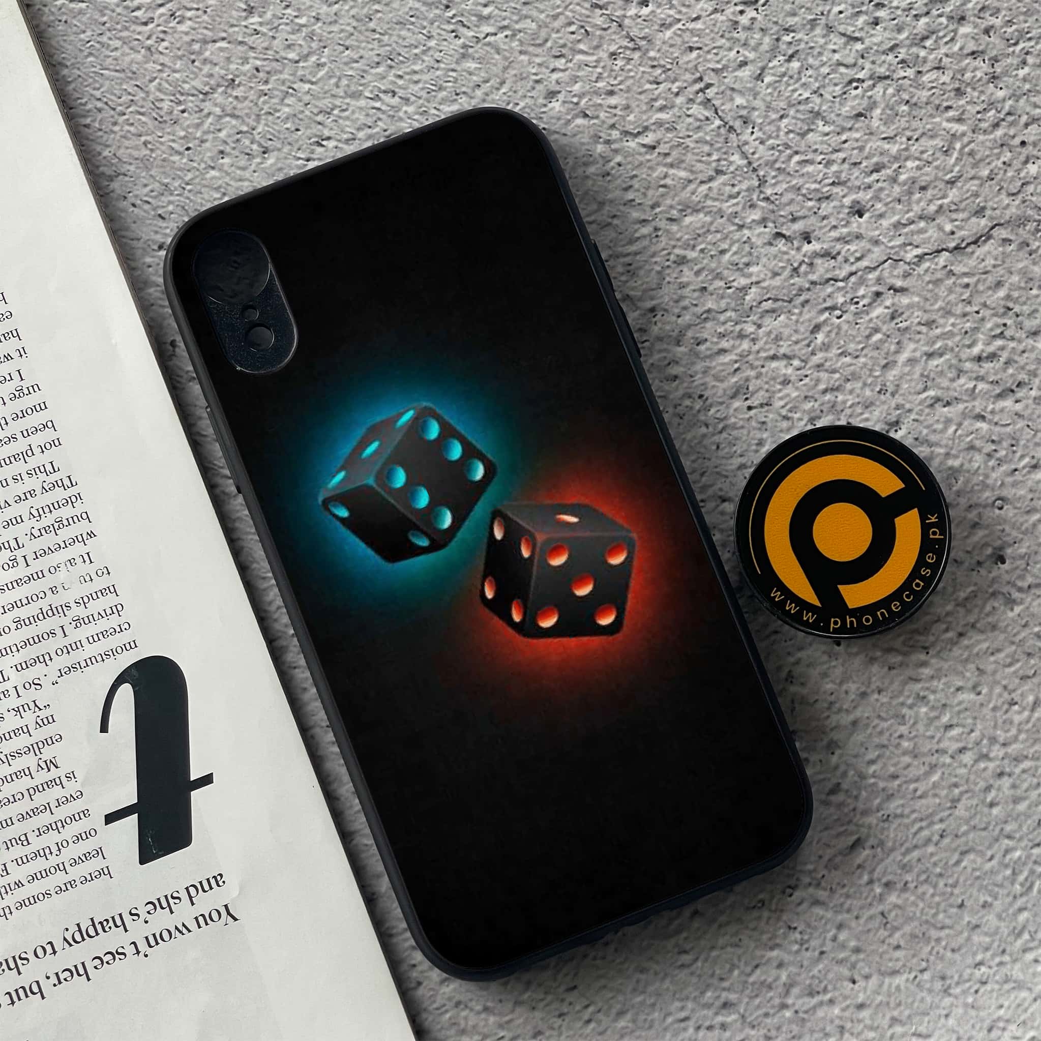 iPhone XR - Black Art Design 4  - Premium Metal Printed soft Bumper shock Proof Case CS-37346