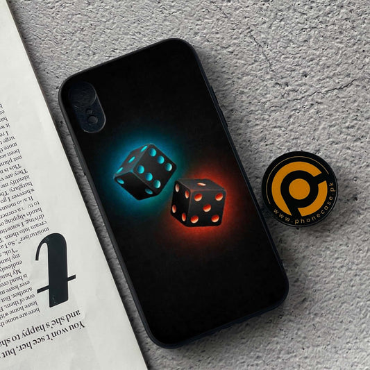 iPhone XR - Black Art Design 4  - Premium Metal Printed soft Bumper shock Proof Case CS-37346