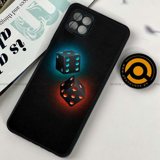 Samsung Galaxy A22 5G - Black Art  Design 4 - Premium Metal Printed soft Bumper shock Proof Case  CS-38695