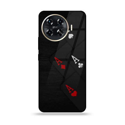 Tecno Spark 20 pro plus - Black Art Design 5 - Premium Printed Glass soft Bumper shock Proof Case  CS-38672