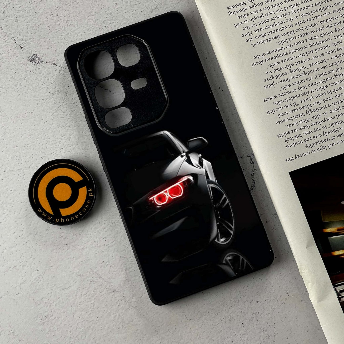 Infinix Note 50 - Black Art Design 6 - Premium Metal Printed Soft Bumper Shockproof Case CS-38959