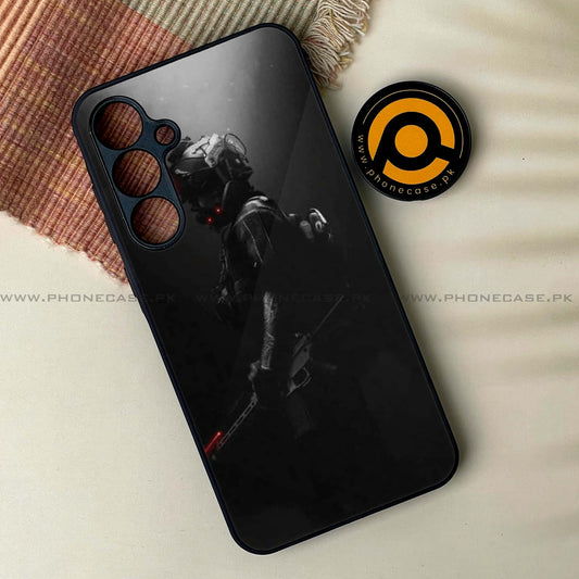 Samsung Galaxy A16 - Black Art Design 9  - Premium Metal Printed soft Bumper Shock Proof Case CS-37424