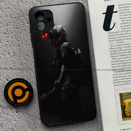 Samsung Galaxy A04 - Black Art Design 9 - Premium Printed Metal soft Bumper shock Proof Case CS-38628