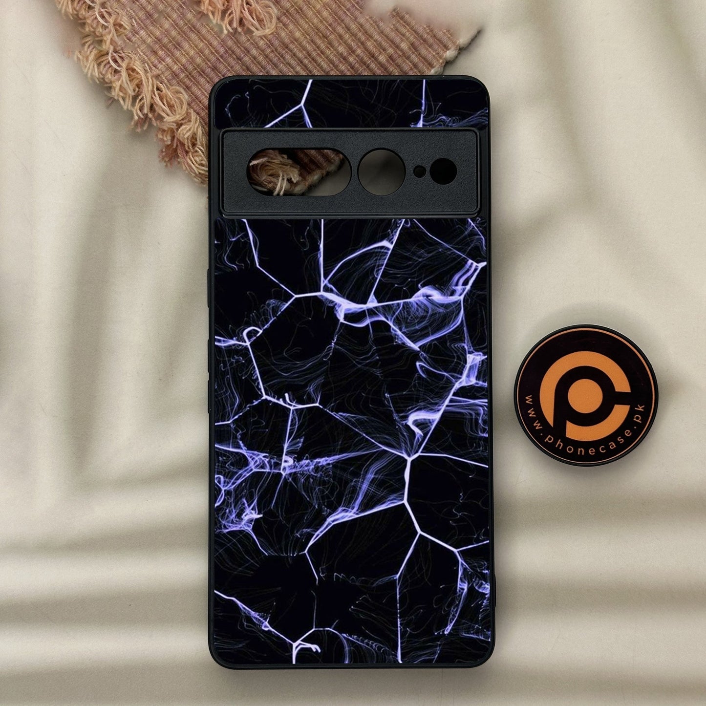 Google Pixel 7 Pro - Black Marble Design 1 - Premium Metal Printed soft Bumper Shock Proof Case CS-37183