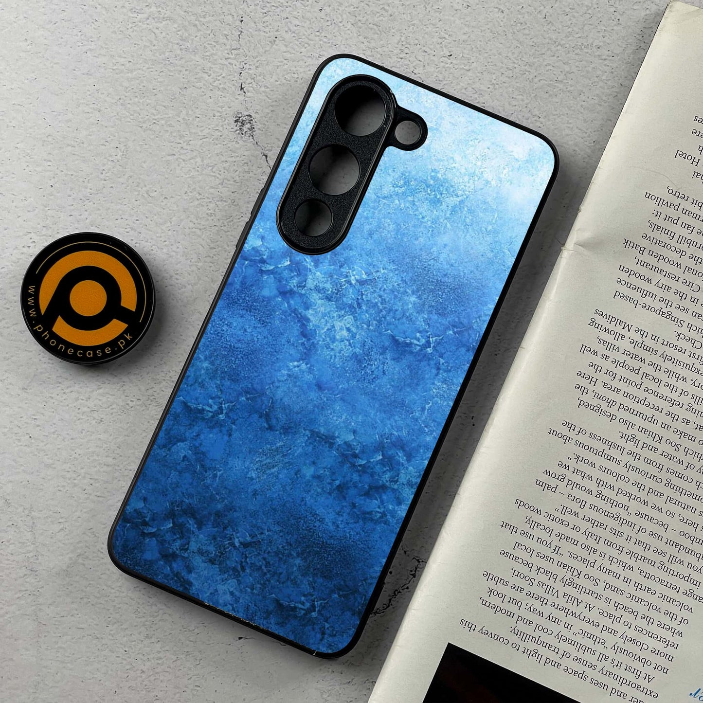 Vivo Y04 - Blue Marble Series - Premium Metal Printed Soft Bumper Shockproof Case