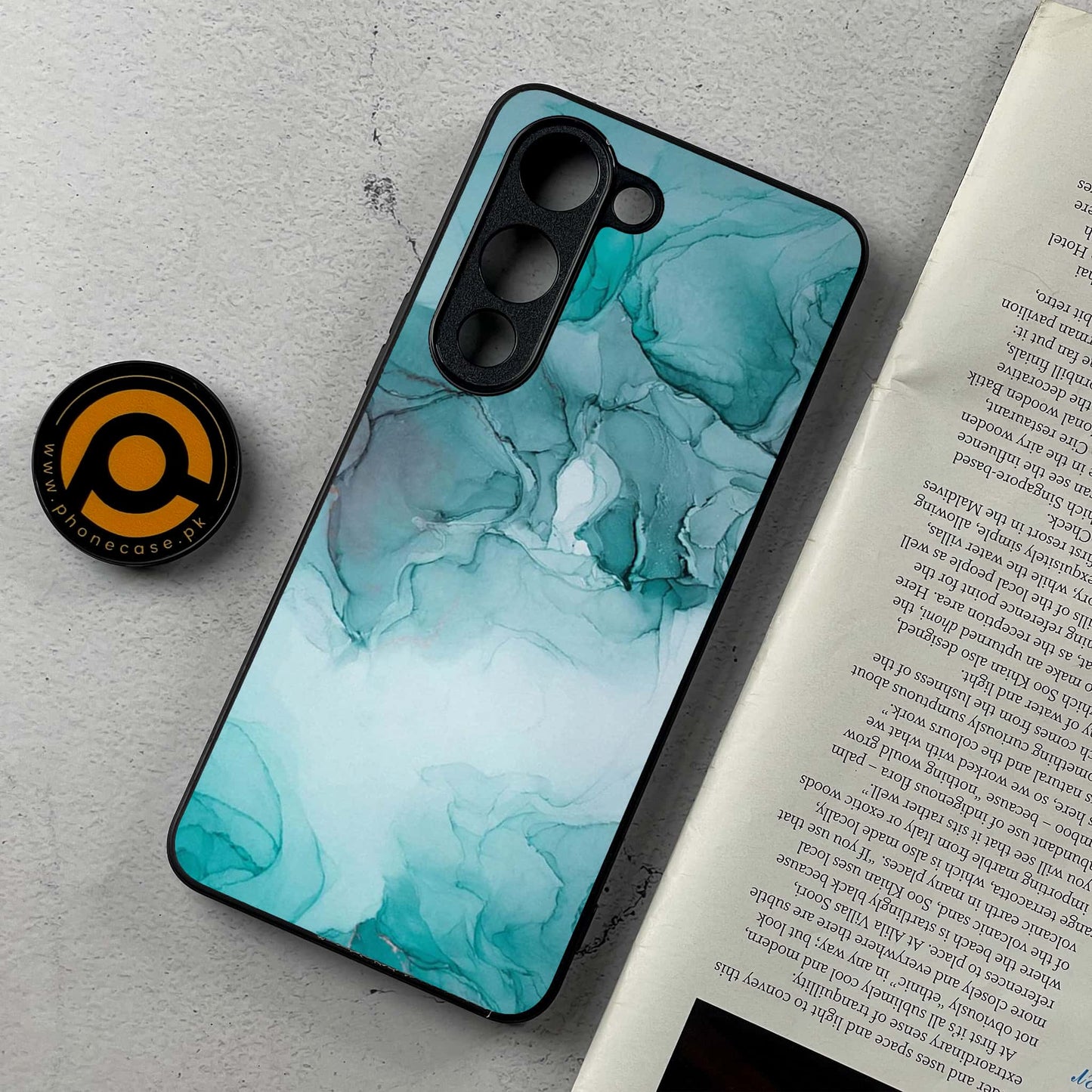 Vivo Y04 - Blue Marble Series - Premium Metal Printed Soft Bumper Shockproof Case