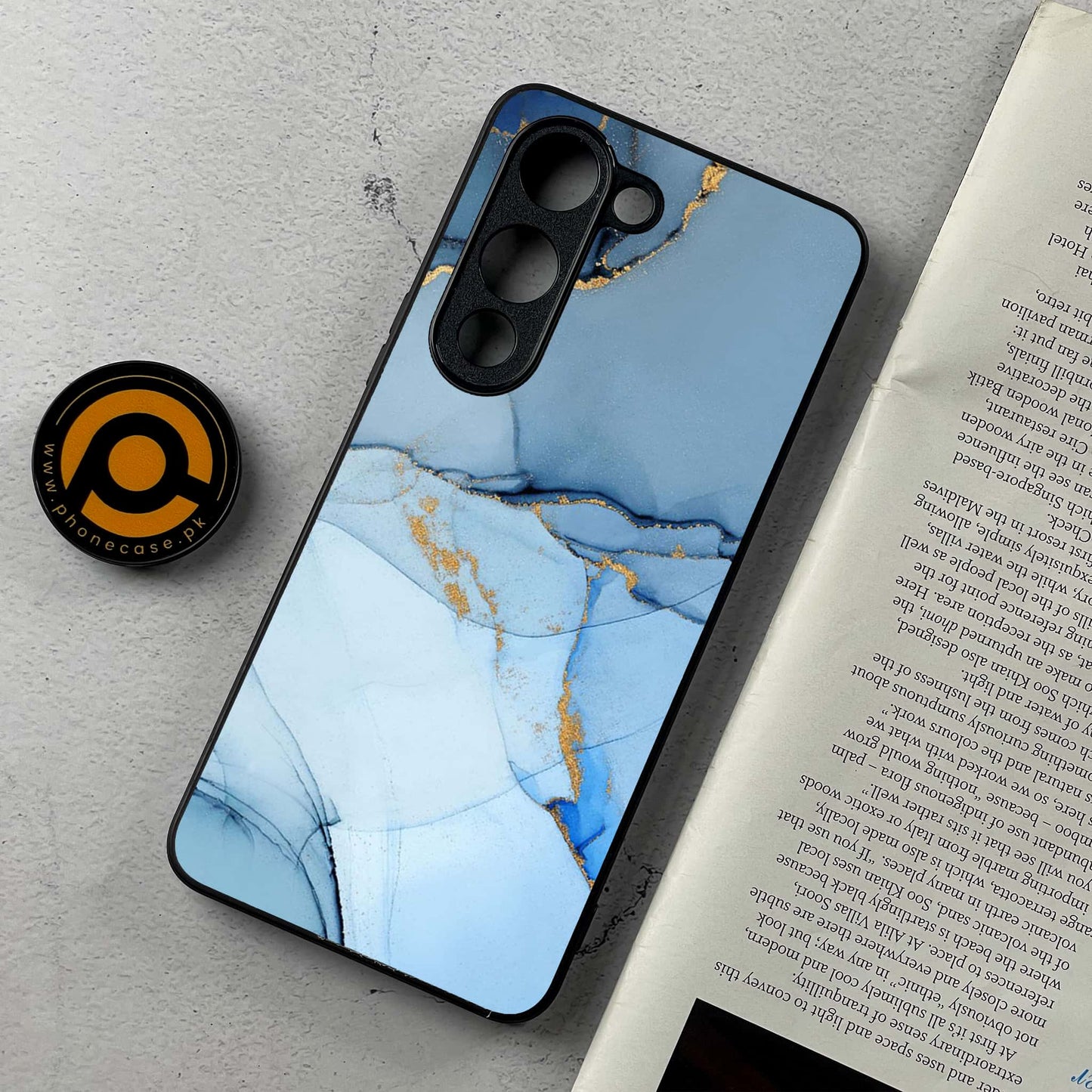 Vivo Y04 - Blue Marble Series - Premium Metal Printed Soft Bumper Shockproof Case