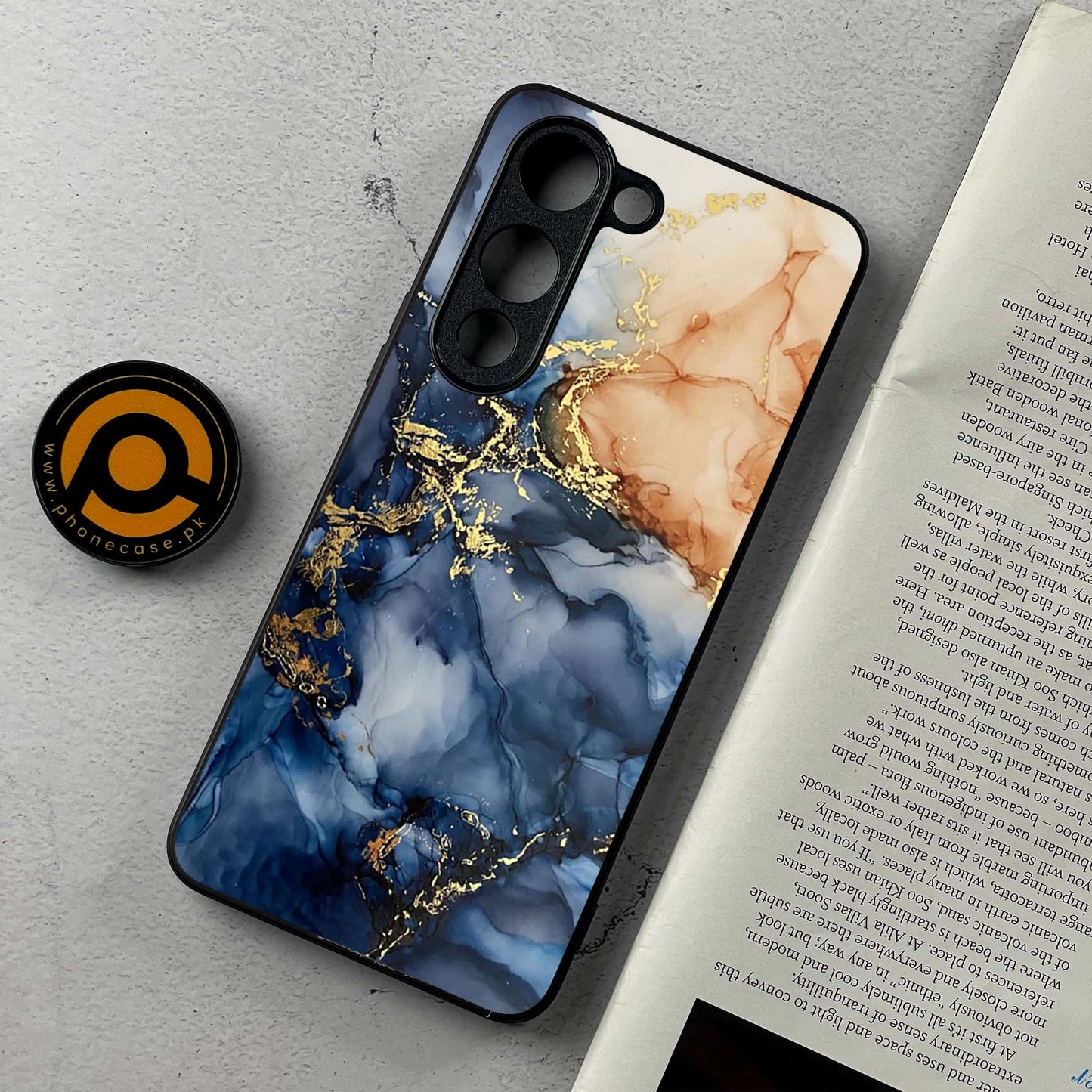 Vivo Y04 - Blue Marble Series - Premium Metal Printed Soft Bumper Shockproof Case