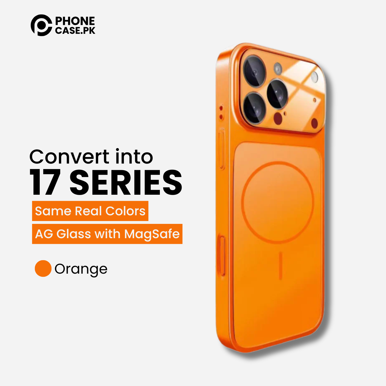 iPhone 13 Pro Max Converter Cover - Upgrade to iPhone 17 Pro Max Matte MagSafe Case with Built-in Camera Lens