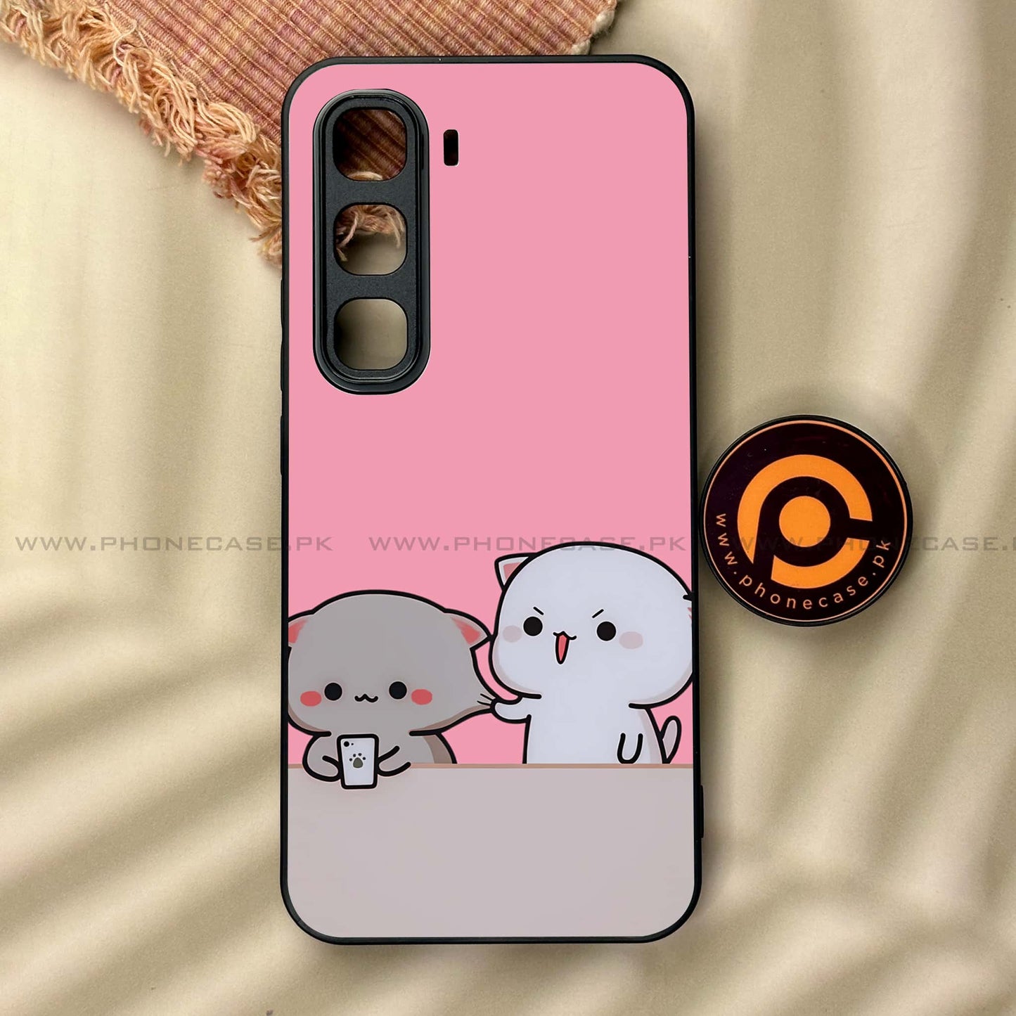 Infinix Hot 60 Pro - Cute BuBu DuDu Design 2  - Premium Metal Printed soft Bumper shock Proof Case CS-39129
