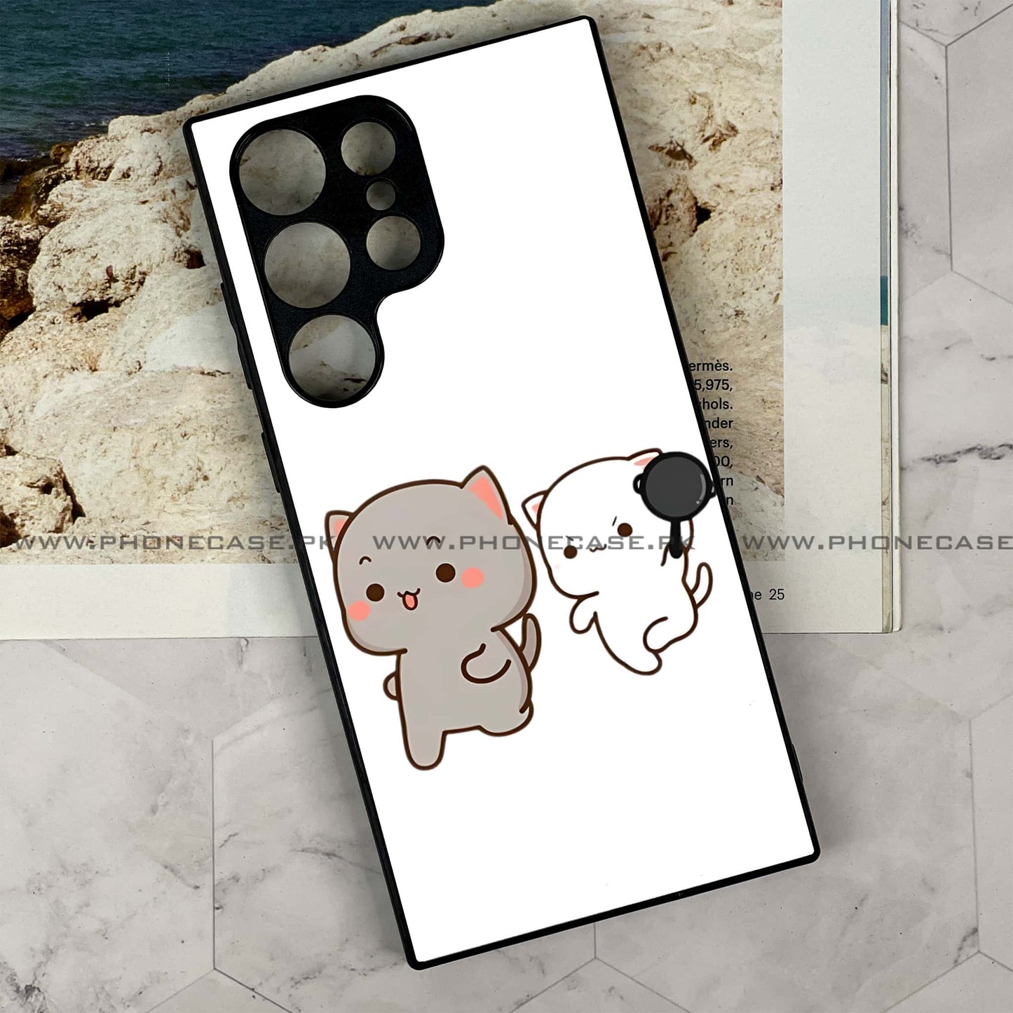 Samsung Galaxy S22 Ultra - Cute BuBu DuDu Design 8  - Premium Metal Printed soft Bumper shock Proof Case CS-37338