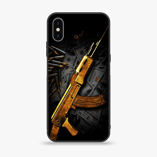 iPhone x/xs - Dollar Design 6 - Premium Metal Printed soft Bumper shock Proof Case CS-38482