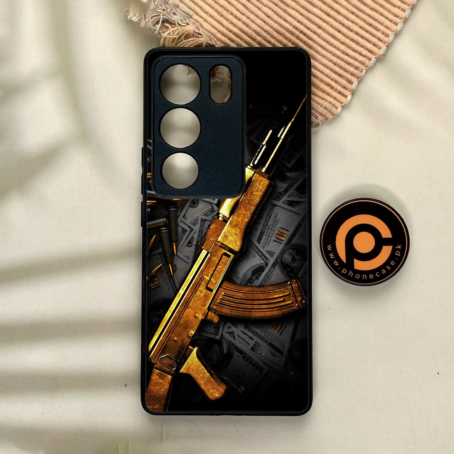 Vivo V29 - Dollar Design 6  - Premium Printed Glass soft Bumper shock Proof Case CS-37963